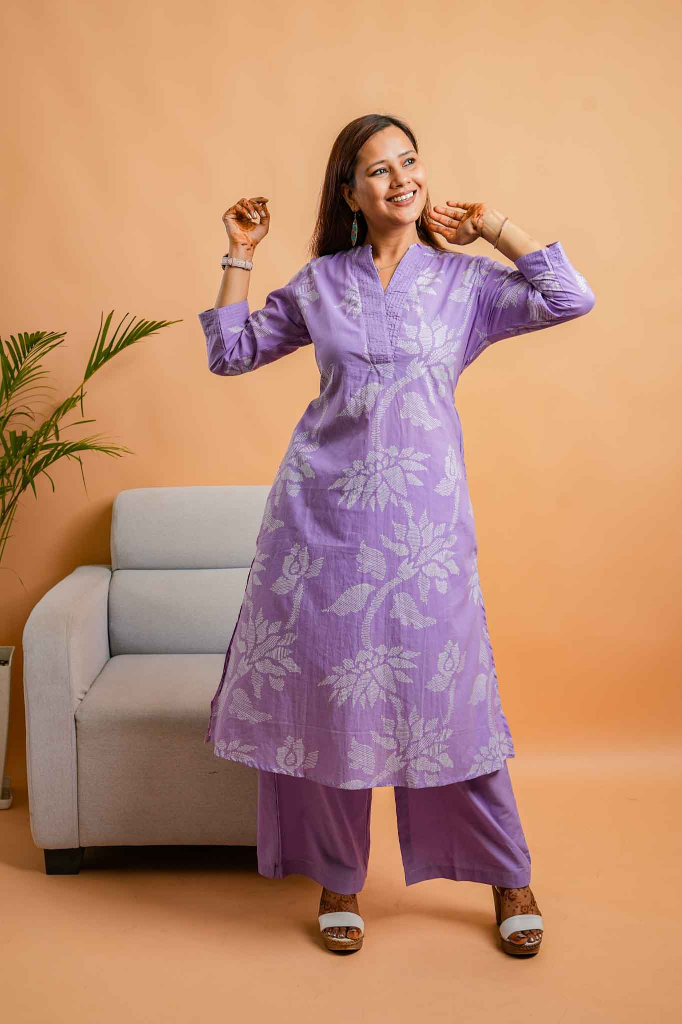 LUV- LILAC PREMIUM COTTON CO-ORD SET