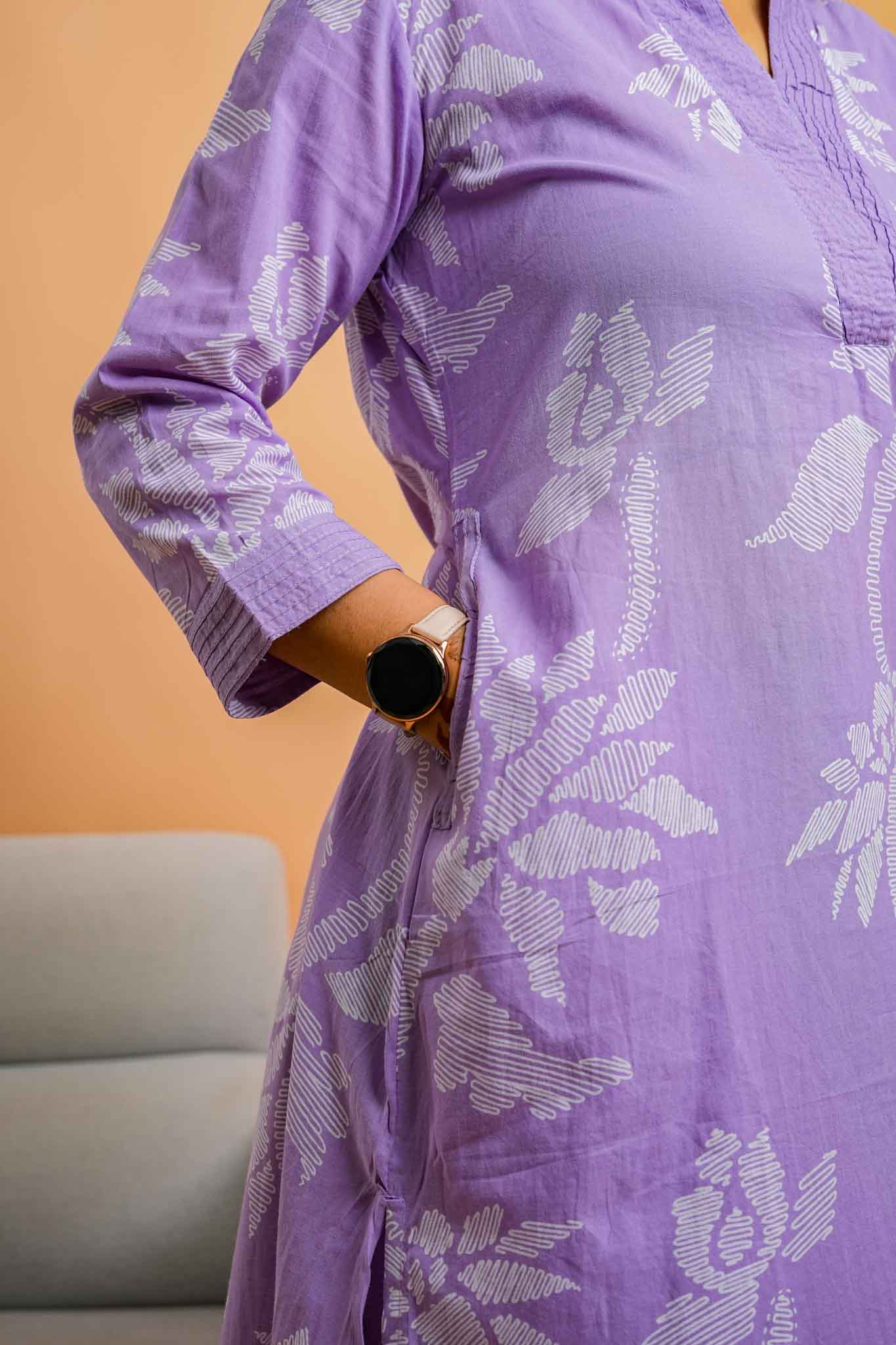 LUV- LILAC PREMIUM COTTON CO-ORD SET