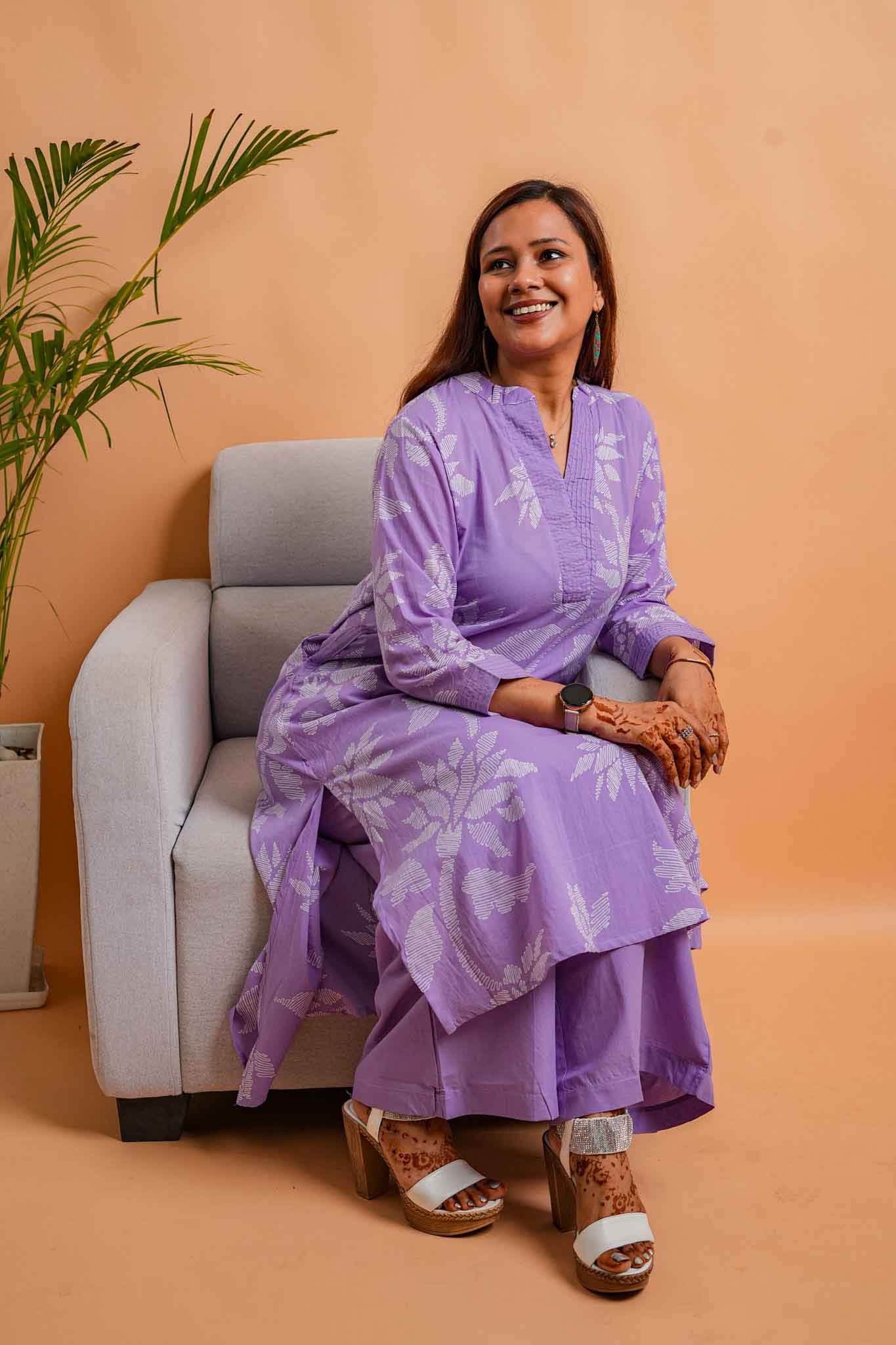 LUV- LILAC PREMIUM COTTON CO-ORD SET