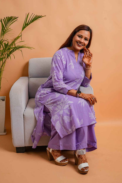 LUV- LILAC PREMIUM COTTON CO-ORD SET