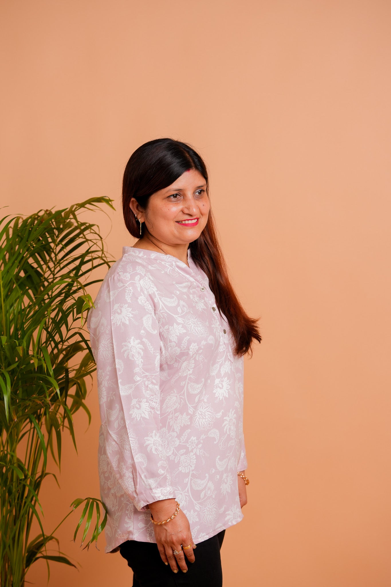 PALOMI- PEACH RAYON TUNIC