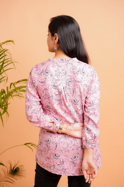 PAAHI-PINK RAYON TUNIC