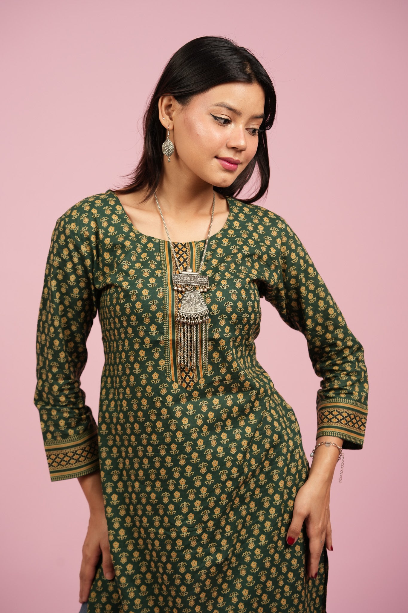 KAAMITA - TEAL COTTON KURTA