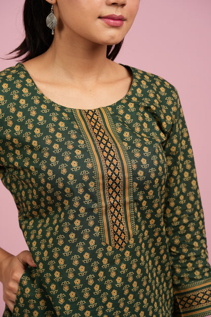 KAAMITA - TEAL COTTON KURTA