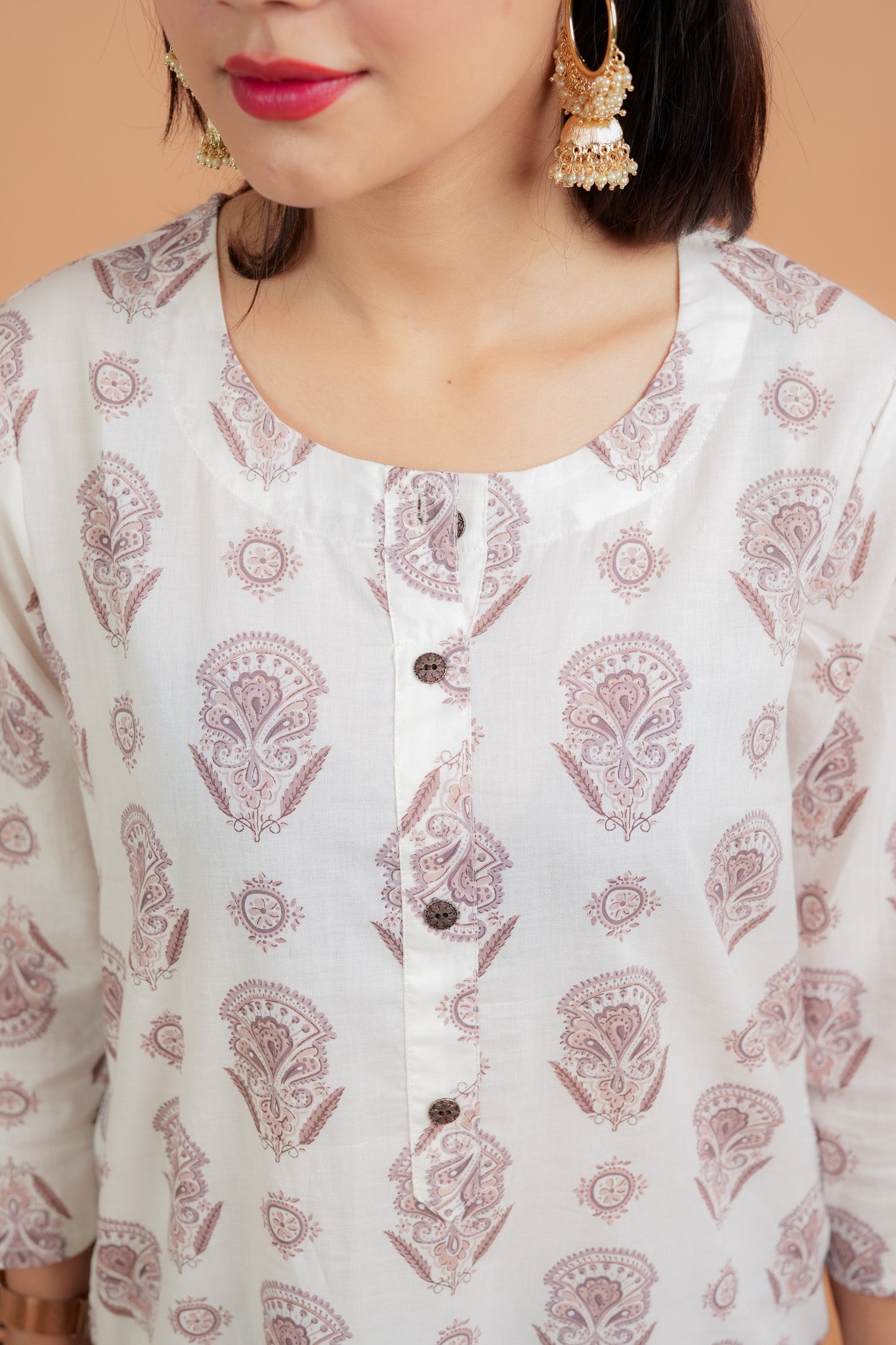 KARTHI- OFF WHITE COTTON KURTA