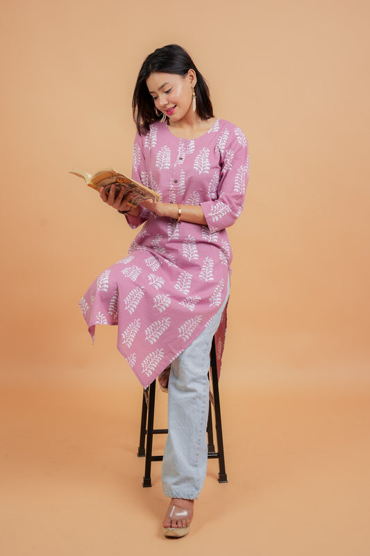 KARUKA - PURPLE COTTON KURTA