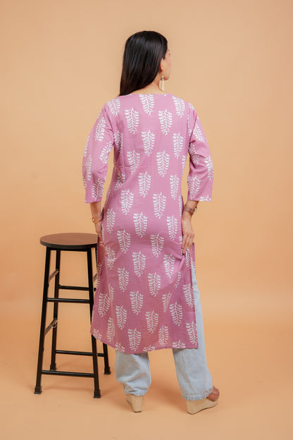 KARUKA - PURPLE COTTON KURTA