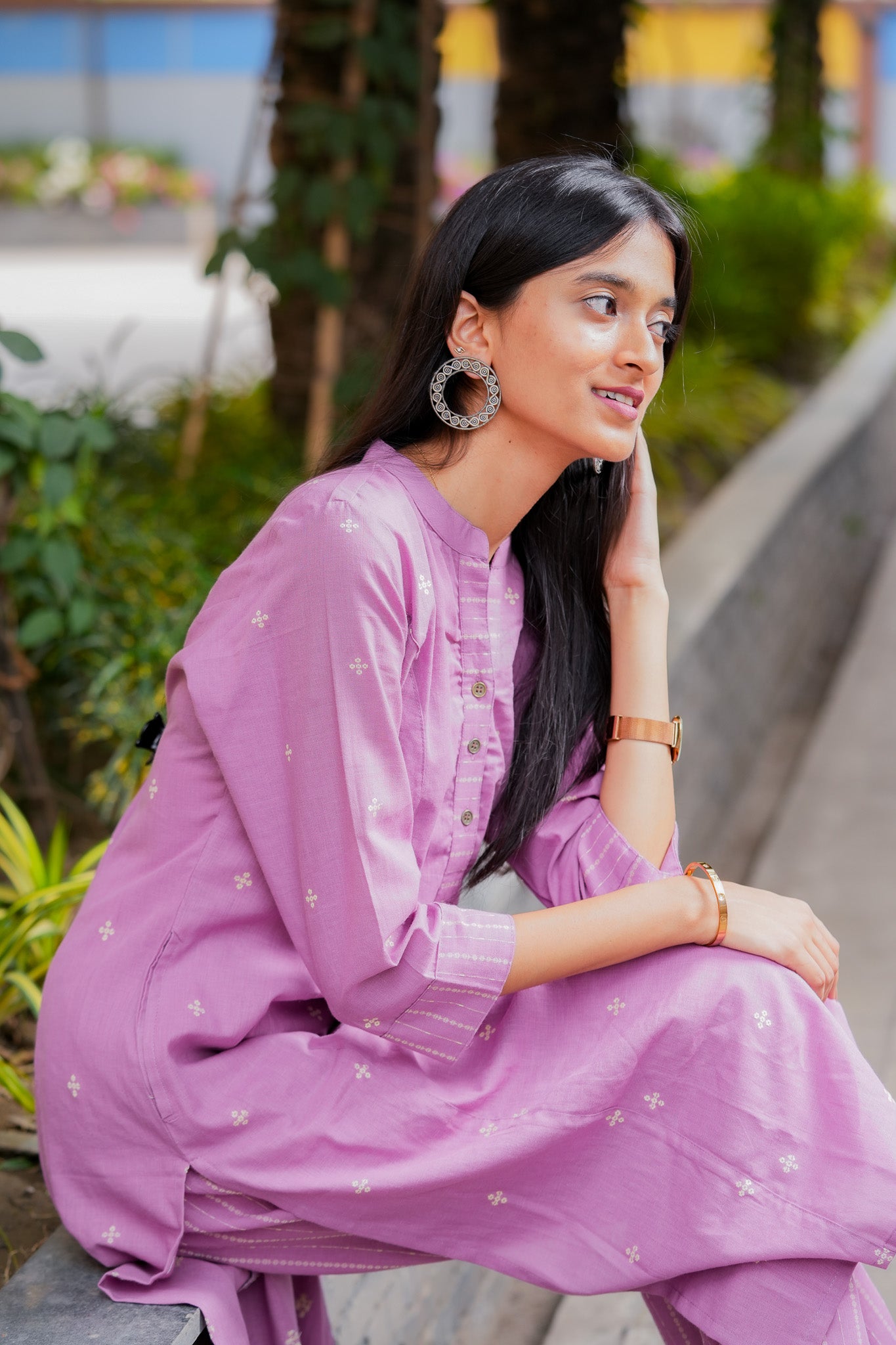 LAVALI - HANDLOOM PURPLE KURTA PANT