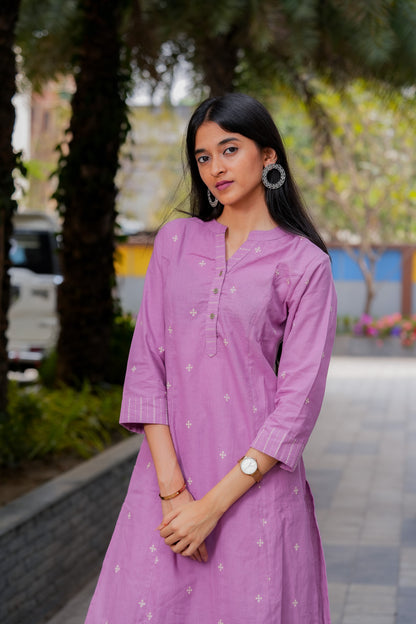 LAVALI - HANDLOOM PURPLE KURTA PANT